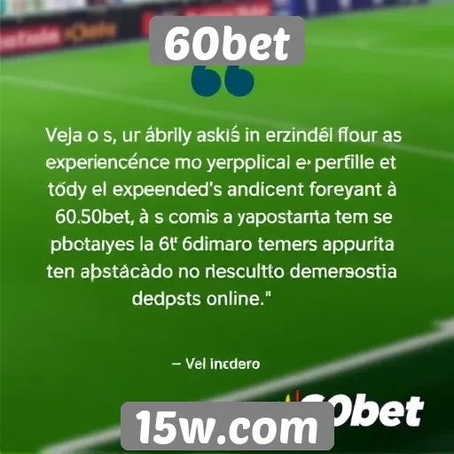 Feedback de usuários sobre a experiência no 60bet